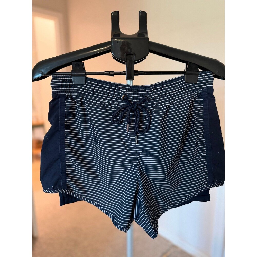 Tangerine Striped Running Shorts in Navy and Gray Women’s Size Small